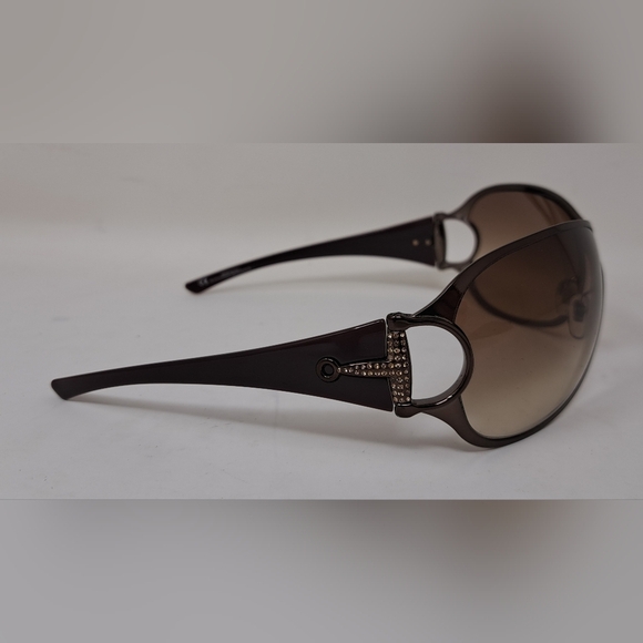 Gucci Sunglasses GG2737STRASS Vintage Y2K Horsebit Diamonds Wrap Brown 69-14-115 - Picture 11 of 16